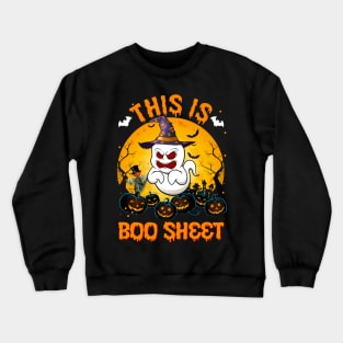 This Is Boo Sheet Ghost Retro Halloween Costume Men Women T-Shirt Crewneck Sweatshirt